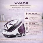 Yasomi Powersteam 3000w Titanyum Taban Dokunmatik Ekran Buhar Kazanlı Ütü - Bordo - Beyaz