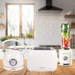Yasomi Retro Kahvaltı Seti Su Isıtıcı Kettle + Smoothie Blender + Ekmek Kızartma makinesi (Bej)