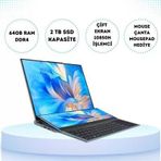 Yasomi Twin-Up 2Tb Ssd 16''+14'' Çift Ekran 64Gb Ram Core I7 Ddr4 10850H Işlemci Win11pro Laptop-Teşhir