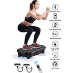 Yasomi Vibrostar TH-0070-E Bluetoothlu 3D 5 Programlı Titreşimli Spor Kondisyon Fitness Egzersiz Aleti - Siyah