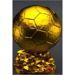 YaspeCraft Fıfa Ballon D'or Maketi Gold Kaplama 20 Cm