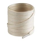 Yassı Mumlu Ayakkabı Bağcığı, Casual, Bot, Klasik ve Spor Ayakkabılar İçin Bağcık, 1 Çift (Bej, 80 cm)