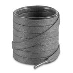 Yassı Mumlu Ayakkabı Bağcığı, Casual, Bot, Klasik ve Spor Ayakkabılar İçin Bağcık, 1 Çift (Gri, 80 cm)