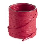 Yassı Mumlu Ayakkabı Bağcığı, Casual, Bot, Klasik ve Spor Ayakkabılar İçin Bağcık, 1 Çift (Kırmızı, 90 cm)