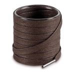 Yassı Mumlu Ayakkabı Bağcığı, Casual, Bot, Klasik ve Spor Ayakkabılar İçin Bağcık, 1 Çift (Koyu Kahve, 100 cm)