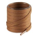Yassı Mumlu Ayakkabı Bağcığı, Casual, Bot, Klasik ve Spor Ayakkabılar İçin Bağcık, 1 Çift (Taba, 90 cm)