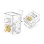 Yastech Telefon Internet Soketi 100'lü 4 Pin Bir Paket Jak RJ11 Konnektör Jak