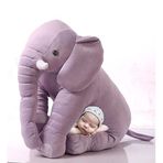 YASTIK HEDİYELİ-Uyku Arkadaşım Peluş Fil - Büyük Yumuşacık(65 cm)- Sevgiliye HEDİYE Lila