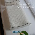 Yastık Kılıfı Yedek Kılıf Atella Doğal Keten Kılıf - Krem - Bej - 40 x 60