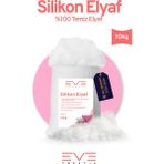 Yastık Yorgan Oyuncak Dolum Malzemesi Antialerjik Yapışmaz 1.Kalite %100 Temiz Silikon Elyaf 10 Kg - 10 x 20 x 40 cm - Beyaz