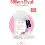 Yastık Yorgan Oyuncak Dolum Malzemesi Antialerjik Yapışmaz 1.Kalite %100 Temiz Silikon Elyaf 2 Kg - 10 x 20 x 40 cm - Beyaz