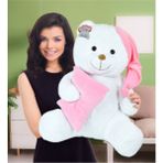 Yastıklı Uyku Arkadaşı 80 cm Peluş Ayıcık 1 Adet - Pembe