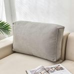Yatak Başlığı Yastığı Dikdörtgen Yastık Kalın Beyaz Okuma Yastığı Sırt Desteği Yastık Yatakta Oturmak için Kanepe Daybed Sırt Yastığı 81,28 x 45,7 x 12,7 cm, Açık Gri