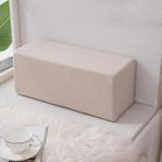 Yatak Boşluğu Dolgusu, Bej Keten Koltuk Yastığı, 80x15x20cm Yüksek Yoğunluklu Köpük Başucu Boşluğu Dolgusu, Çıkarılabilir Okuma Desteği Kanepe ve Tatami Yatak Başlığı için Tam Destek