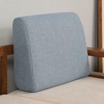 Yatak Boşluğu Dolgusu, Ergonomik Mavi Koltuk Paspası 60 x 45 x 12 cm - Yüksek Yoğunluklu Köpük Yastık, Keten Yatak Başlığı Yastığı, Okuma Sırtlığı Desteği, Çıkarılabilir Kapaklı Yatak Boşluğu Dolgusu