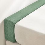 Yatak Boşluğu Dolgusu, Yeşil Cal King Kama Yastık (4"x4.7") - Yatak, Başlık, Duvar için Düz Renk Uzun Yatak Genişletici ve Boşluk Dolgusu - Yatak Odası Konforu için Çıkarılabilir Destek