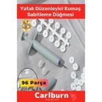 Yatak Düzenleyici Sabitleyici Düğme Seti, 96 Adet, Pratik Kullanım - Ahşap - Bej - Siyah - Seçenek 1