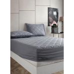 Yatak Koruyucu Alez Kapitone Gri RENK%100 Pamuk Fitted Alez Çarşaf 120 x 200 - 0,6 x 19 x 29 cm