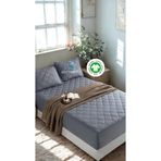 YATAK KORUYUCU KAPİTONE%100 PAMUK ALEZ (ANTRASİT GR, 180X20)