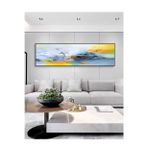 Yatak Odası El Yapımı Yağlı Boya Tablo 136x59cm