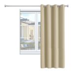 Yatak Odası Oturma Odası Pencereleri için Isı Yalıtımlı Karartma Perdeleri Krem Rengi 375 cm x 228 cm Üst Kuşgözü Halkası Çocuk Odası 1 Adet