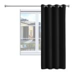 Yatak Odası ve Oturma Odası için Karartma Termal Yalıtımlı Delikli Perdeler 130 x 69 inç (330 cm x 175 cm) Siyah Çocuk Odası için Mükemmel Enerji Tasarruflu Pencere Perdeleri
