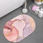 Yatak Odası ve Oturma Odası için Yıkanabilir Oval Halılar - Soyut Kırmızı ve Sarı Tasarım 60x180cm - Ev Ofis ve Mutfak Dekoru için Şık Halı