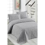 Yatak Örtüm Ivy Gri Çift Kişilik Microfiber Kapitone Yatak Örtüsü - 250 x 260 cm