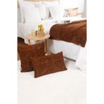 Yatak Runner Kırlent Seti Bohem Punch Panç Desen Yatak Örtüsü Forest Taba - Kahve - 80 x 230 cm