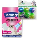 Yavru Kedi Süt Tozu Lifeguard 240GR, Biberon ve 6lı Top Oyuncak - 240 Gr + 6lı Top