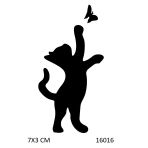 Yavru Kedi Yapışkanlı Stencil Süsleme Ve Boyama Kalıbı