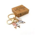 Yavru Kediler Pati Sallantılı Metal Anahtarlık Çanta Süsü Charm KC391