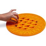 Yavru Köpek Mama Yeme Oyuncağı, Daire Şeklinde, Silikon, Turuncu, 30CM