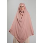 Yavruağzı Pratik Hazır Geçmeli Tesettür Eşarp Krep Bağcıklı Sufle Hijab 2313 35