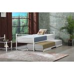 Yavrulu İkiz Metal Karyola, Beyaz, 90X200