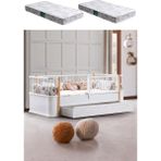 Yavrulu Karyola, Antalya Montessori Yavrulu Yatak + 2 Adet Comfort Yatak - 90 x 190 cm - Ceviz