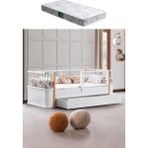 Yavrulu Karyola, Antalya Montessori Yavrulu Yatak - Ceviz + 1 Adet Comfort Yatak - 90 x 190 cm