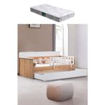 Yavrulu Karyola, Flora Yavrulu Montessori Karyola - Ceviz + 1 Adet Comfort Yatak