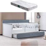 Yavrulu Karyola, Flora Yavrulu Montessori Karyola - Gri + 1 Adet Comfort Yatak