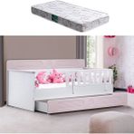 Yavrulu Karyola, Flora Yavrulu Montessori Karyola - Pembe + 1 Adet Comfort Yatak