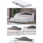 Yavrulu Yatak, Eymen Yavrulu Karyola - Gri + 1 Adet Comfort Yatak