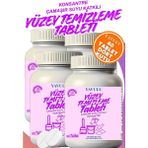 Yavulu Yüzey Temizleyici Tablet Genel Yüzey Temizleyici Ultra Konsantre Çamaşır Suyu Etkili 4 Kutu 40TAB. - Şeffaf