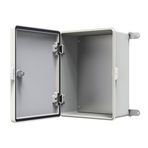 YAVUZ Polyester Pano 30 x 40 x 17 cm Taban saclı IP65 Polyester Pano Montaj Plakalı Elektrik Kutusu Taban Saclı Pano Dış Ortam Muhafaza Kutusu PLYS 3040