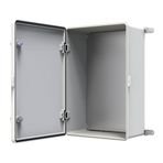 YAVUZ Polyester Pano 40 x 60 x 22 cm Taban saclı IP65 Polyester Pano Montaj Plakalı Elektrik Kutusu Taban Saclı Pano Dış Ortam Muhafaza Kutusu PLYS 4060