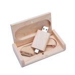 Yaxiny USB Stick 2.0-128GB OTG USB C Bellek 128GB 2'si 1 arada Tip C Flash Sürücü Mini Akçaağaç Ahşap Kutu Memory Stick MacBook Pro, Android Cep Telefonu, Pad, Laptop ve Bilgisayar için
