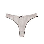 Yay G-string Külot Pamuk Kadın Külot Bayanlar Tanga Düz Renk Düşük Bel Bikini Külot Iç Çamaşırı Bayanlar için (Color : GRAY, Size : 1PC_S)