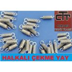 Yay Halkalı Çekme Yay Çap 5 MM Toplam Boy 17.75 MM Adet Seçenekli 24 Adet