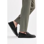 Yaya By Hotiç Hakiki Deri Siyah Erkek Loafer Siyah