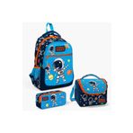 Yaygan Coral High Kids 3 Lü Lacivert Mavi Astronot Desenli Sırt Çantası Seti