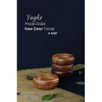 Yayke Yuvarlak Dogal Ahsap Cerezlik & Ahsap Bambu Kase Cerezlik Seti - (4 Adet)